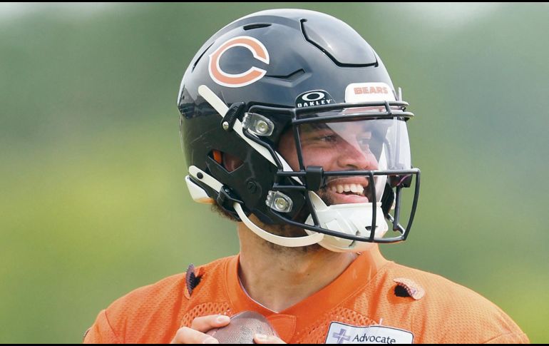 El mariscal de campo Caleb Williams tendrá su primer campamento de prácticas en Chicago. AFP/M. Reaves