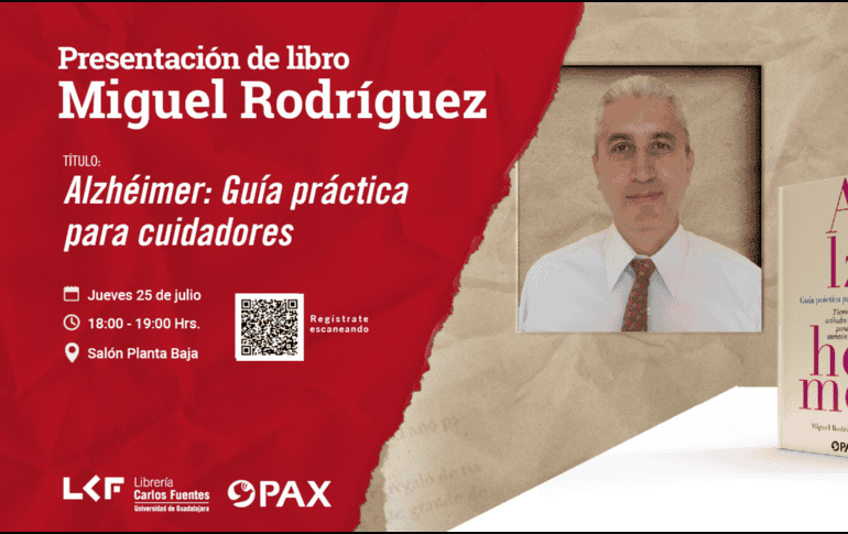 Asiste a la presentación de este libro en torno al Alzheimer. ESPECIAL / Librería Carlos Fuentes