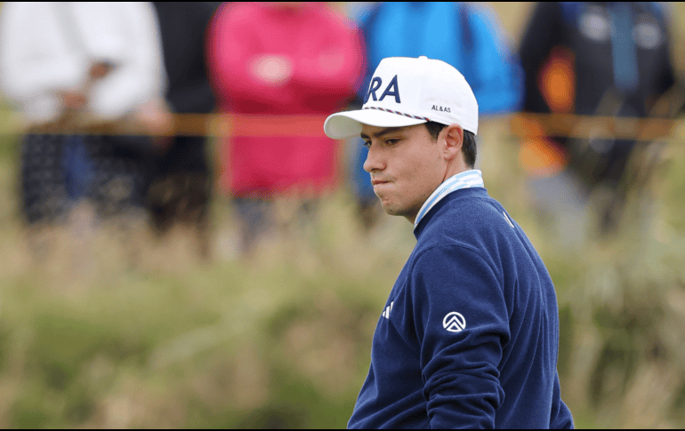 La mala noticia para el golf mexicano llegó con Santiago De la Fuente, quien tuvo un mal día al situarse en el lugar 143 y ser eliminado. EFE / R. Perry