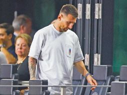 La lesión que padece Messi es en los ligamentos de su tobillo derecho, de acuerdo con lo analizado por el Inter Miami. AFP/M. Briggs