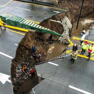 Comenzará a restablecerse tráfico en López Mateos tras socavón