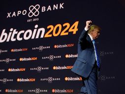 El candidato republicano a la presidencia, el expresidente Donald Trump, se marcha despues de hablar en la conferencia Bitcoin 2024, el sábado 27 de julio de 2024, en Nashville, Tennessee. AP/A. Brandon.