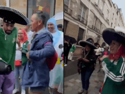 Gente de distintas las nacionalidades bailaron al ritmo de los mexicanos. X/@Radio_Formula