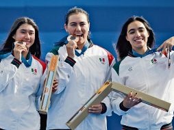 Alejandra Valencia, Ana Paula Vázquez y Ángela Ruiz ya son parte de la historia del deporte mexicano. AFP.