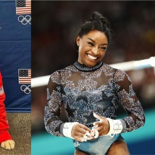 Beacon, el perro del equipo de Gimnasia de Estados Unidos que ayuda a Simone Biles