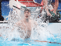 Wiffen, en los 800 metros libres, no solo consiguió la medalla de oro, sino que también estableció un nuevo récord olímpico con un tiempo de 7:38:19. Xinhua/ L. Yuan.
