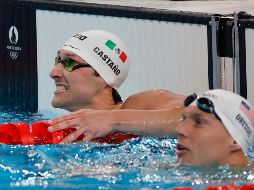 Gabriel Castaño terminó la prueba en un tiempo de 21.89, delante de Caeleb Dressel, ocho veces campeón olímpico. EFE/Lavandeira Jr.