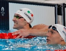 Gabriel Castaño terminó la prueba en un tiempo de 21.89, delante de Caeleb Dressel, ocho veces campeón olímpico. EFE/Lavandeira Jr.