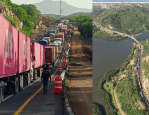 La caída en el sistema y una falla de una empresa operadora del Puerto de Manzanillo provoca un atorón en El libramiento desde la tarde de ayer. ESPECIAL.