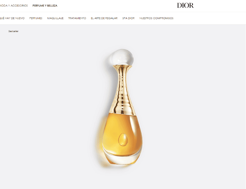 &nbsp;J'adore L'Or de Dior. CORTESÍA/DIOR 