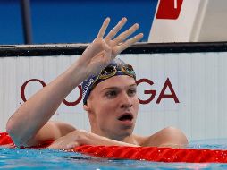 Léon Marchand es el cuarto nadador en la historia en ganar cuatro oros individuales en unos Juegos Olímpicos. EFE/Lavandeira Jr.