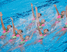 El equipo tricolor realizó su rutina acrobática y maravilló a propios y extraños. EFE / Lavandeira Jr