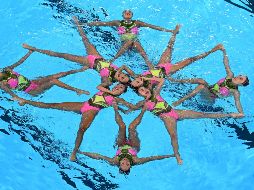 Las sirenas mexicanas cuidaron cada detalle en su rutina, la cual fue ejecutada a la perfección. XINHUA/Y. Fang