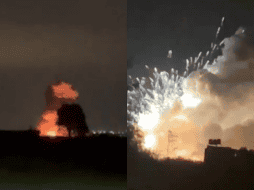 Se registraron al menos cuatro explosiones consecutivas, pero solo quienes estaban más cerca pudieron observar la columna de humo gris y el fuego que se extendió rápidamente. ESPECIAL