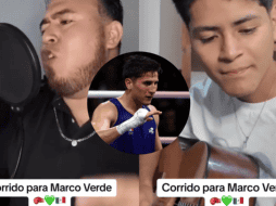 “No importa si es de oro o de plata”, se escucha en el corrido compuesto en honor al boxeador olímpico mexicano Marco Verde. EFE/ ARCHIVO/ TIKTOK/ oscarcortescompositor