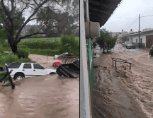 En redes sociales circulan imágenes del gran nivel que alcanzaron las corrientes de agua en las calles del municipio. ESPECIAL/FACEBOOK