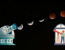 Durante el eclipse lunar, el satélite puede aparecer parcialmente oscurecido o adquirir un tono rojizo conocido como 