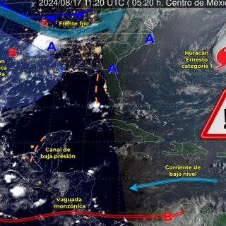"Ernesto" toca tierra en este punto del Atlántico; lo que se prevé para México