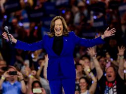 La vicepresidenta se había convertido ya en la candidata oficial del partido a la Presidencia a principios de este mes. EFE/JUSTIN LANE