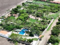 Huertos del Pedregal. Imagen satelital, compartida por la FGR, del centro de eventos donde habría sido asesinado el político Héctor Melesio Cuén Ojeda y secuestrado el narcotraficante Ismael Zambada el pasado 25 de julio. X/FGRMexico