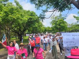 El contingente partió de Ciudad Judicial alrededor de las 11:00 horas y continuó su recorrido hasta el Parque Metropolitano. EL INFORMADOR/ O. González
