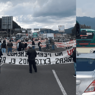 Manifestación de ejidatarios paraliza carretera libre México-Toluca