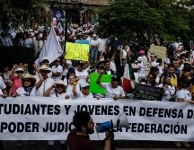 De acuerdo con el conteo que realizó la Comisaría de la Policía de Guadalajara, a la manifestación acudieron alrededor de 800 personas. EL INFORMADOR / J. URRUTIA