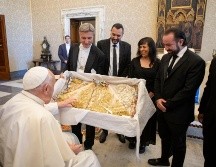 El Papa Francisco en la audiencia de bendicion del manto de la Virgen de Talpa. ESPECIAL/©VATICAN MEDIA.