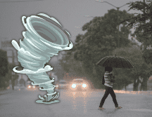 La amplia circulación de la tormenta tropical 