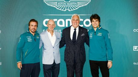 El objetivo de Aston Martin con Newey (segundo de izq. a der.) será tener un coche campeón. ESPECIAL/Aston Martin F1 Team