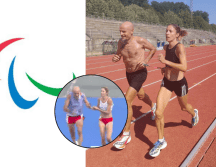 Elena Congost entrenando junto a su guía Mia Carol Bruguera. ESPECIAL/INSTAGRAM @elenacongost