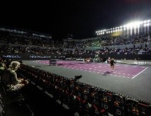 En el marco de actividades que ofrece el Guadalajara Open AKRON 2024, se llevó a cabo una exhibición de Blind Tenis encabezada por el señor Silva y la jugadora semifinalista del torneo Olivia Gadeck. EL INFORMADOR / ARCHIVO