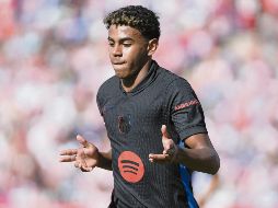 Lamine Yamal encaminó el triunfo blaugrana con doblete. EFE