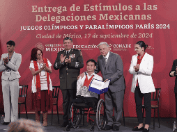 Los deportistas de los Juegos Olímpicos y Paralímpicos de París 2024 fueron recibidos este martes 17 de septiembre en Palacio Nacional para ser reconocidos por el Presidente López Obrador. SUN / F. Rojas