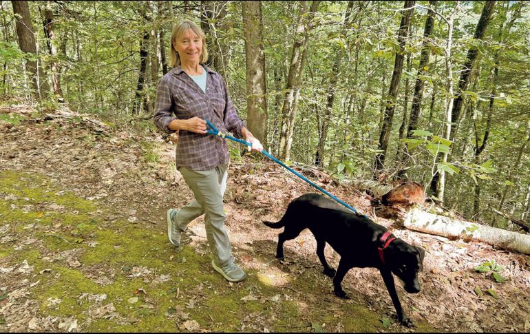 Susannah Johnston relató que ha sufrido tres lesiones al momento de pasear a su perro, una cruza de labrador de más de 20 kilos. AP