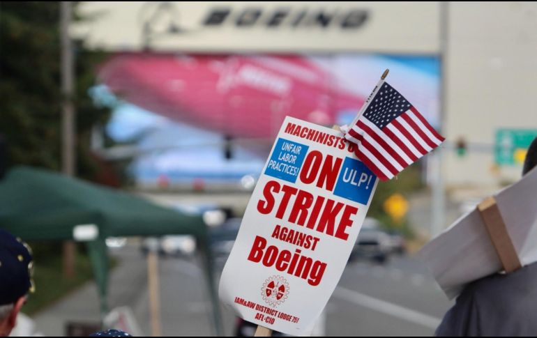 En la huelga participan principalmente trabajadores de fábricas del área de Puget Sound en el estado de Washington. AP / Manuel Valdés