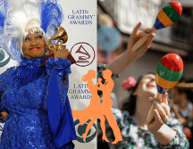En la fotografía, Celia Cruz sostiene su Grammy a mejor álbum de salsa por 