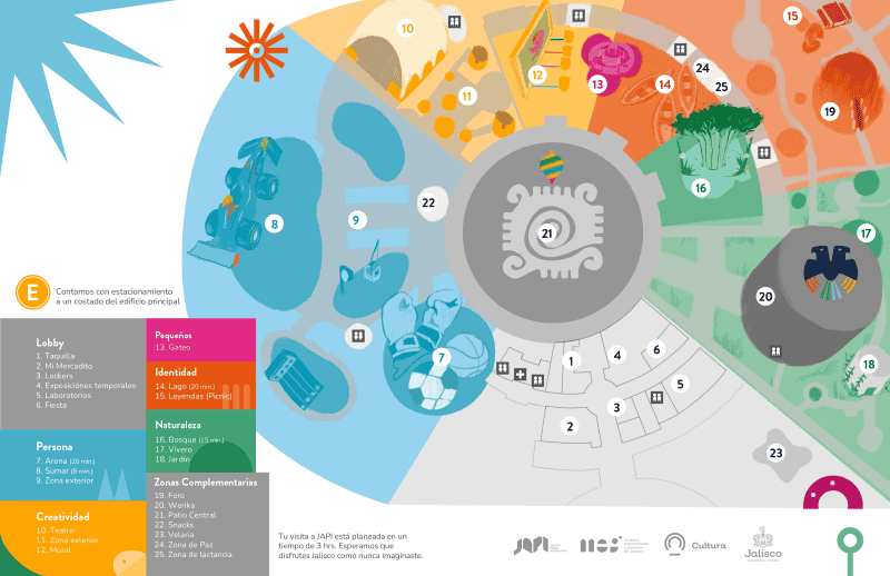 &nbsp;Mapa del museo. CORTESÍA/ Jalisco Paseo Interactivo