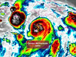 El huracán hizo su entrada cerca de las 21:15 horas. Imagen de satélite