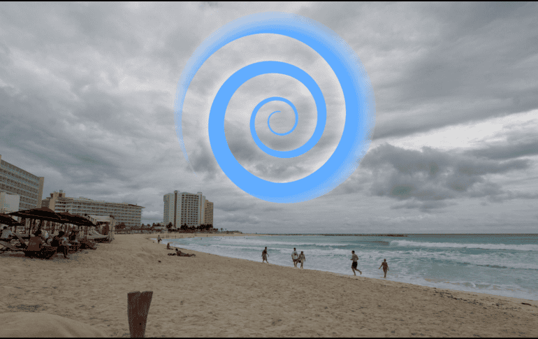 El potencial ciclón tropical Nueve continúa su desplazamiento sobre el noroeste del mar Caribe, aproximándose a costas de Quintana Roo. NTX / ARCHIVO