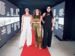 Pattsy Contreras, Priscila Solórzano y Claudia Elizalde, anfitrionas del Summit Night Fall-Winter 2024 de Península Lifestyle Properties. GENTE BIEN JALISCO/  Antonio Martínez