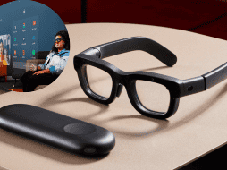 Tiene proyectores Micro LED que pueden superponer la información sobre cualquier superficie. ESPECIAL/META