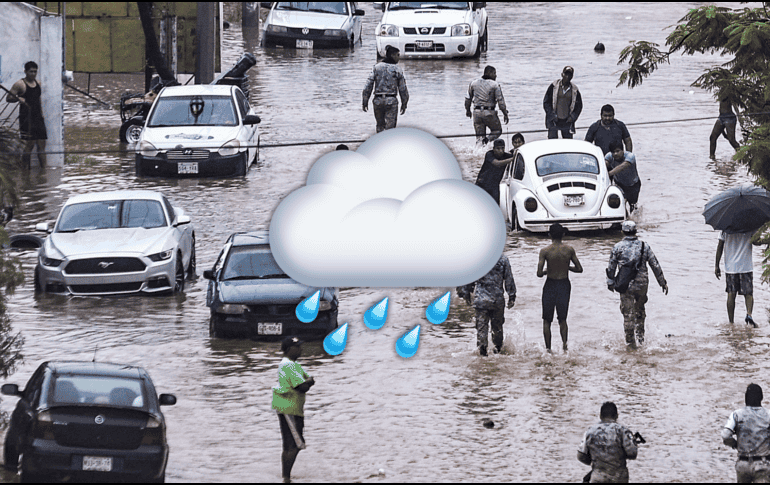 Las lluvias fuertes a extraordinarias podrían ocasionar encharcamientos, inundaciones y deslaves, así como incrementar los niveles de ríos y arroyos. EFE / D. Guzmán