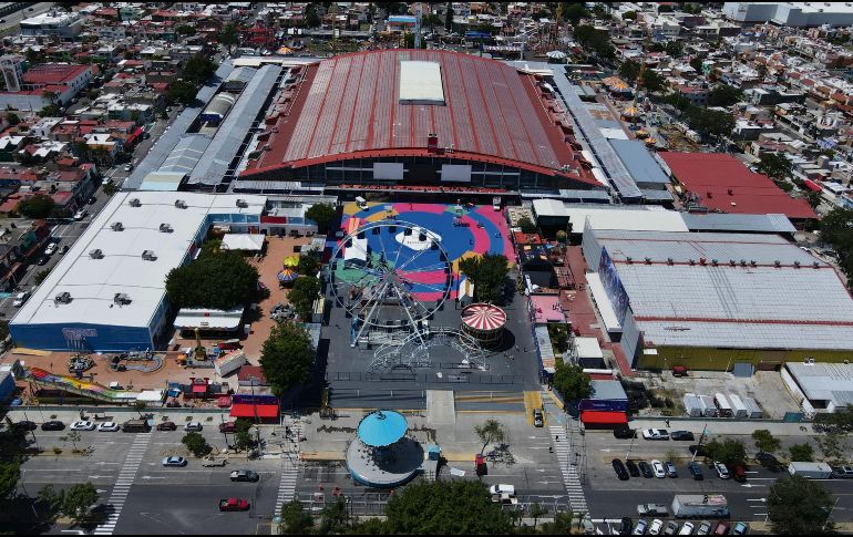 Vista aérea del Auditorio Benito Juárez, sede de las Fiestas de Octubre. EL INFORMADOR/ A. Navarro