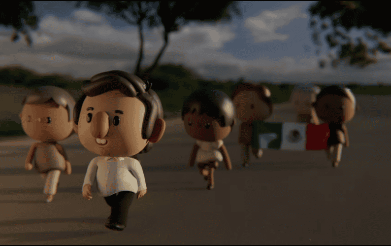 Para la última conferencia mañanera de López Obrador se presentó una animación especial como introducción. ESPECIAL / YouTube Andrés Manuel López Obrador