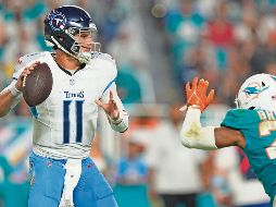 Mason Rudolph tomó la batuta de los Titans en sustitución de Will Levis, quien se lesionó. AP