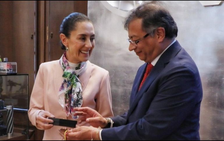 Petro se encuentra en la Ciudad de México para participar este martes en la toma de posesión de Sheinbaum como Presidenta. ESPECIAL / X / @petrogustavo