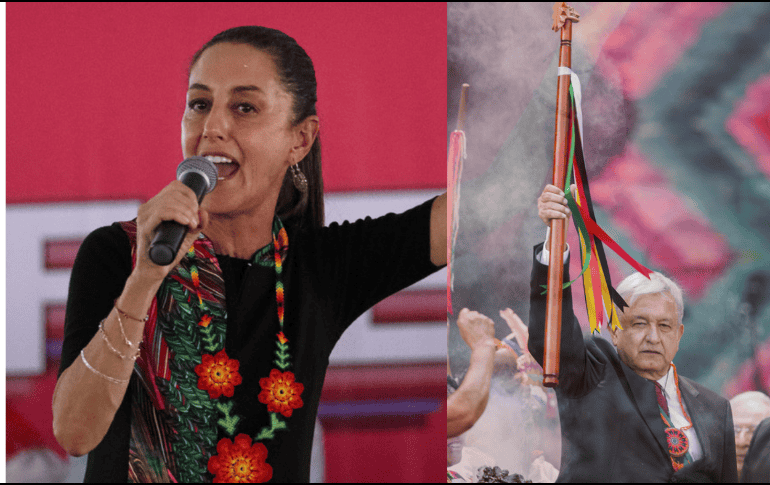 El báculo de madera, acompañado de listones de varios colores, fue hecho por las manos de Enrique Fabián, un carpintero con más de 40 años de experiencia. EL INFORMADOR/ARCHIVO NOTIMEX/ARCHIVO