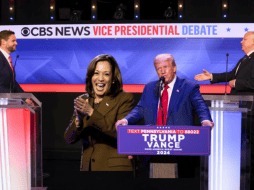 Vance acusó a la vicepresidenta y candidata demócrata, Kamala Harris, como la responsable de la frontera entre EU y México durante la administración de Joe Biden. EFE/ Sarah Yenesel/ ARCHIVO