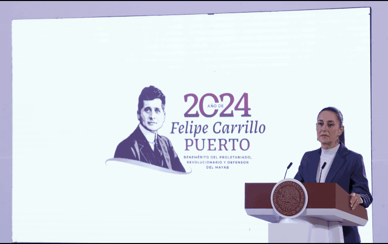 La Presidenta Claudia Sheinbaum inició este miércoles 2 de octubre su conferencia mañanera en Palacio Nacional. SUN / F. Rojas